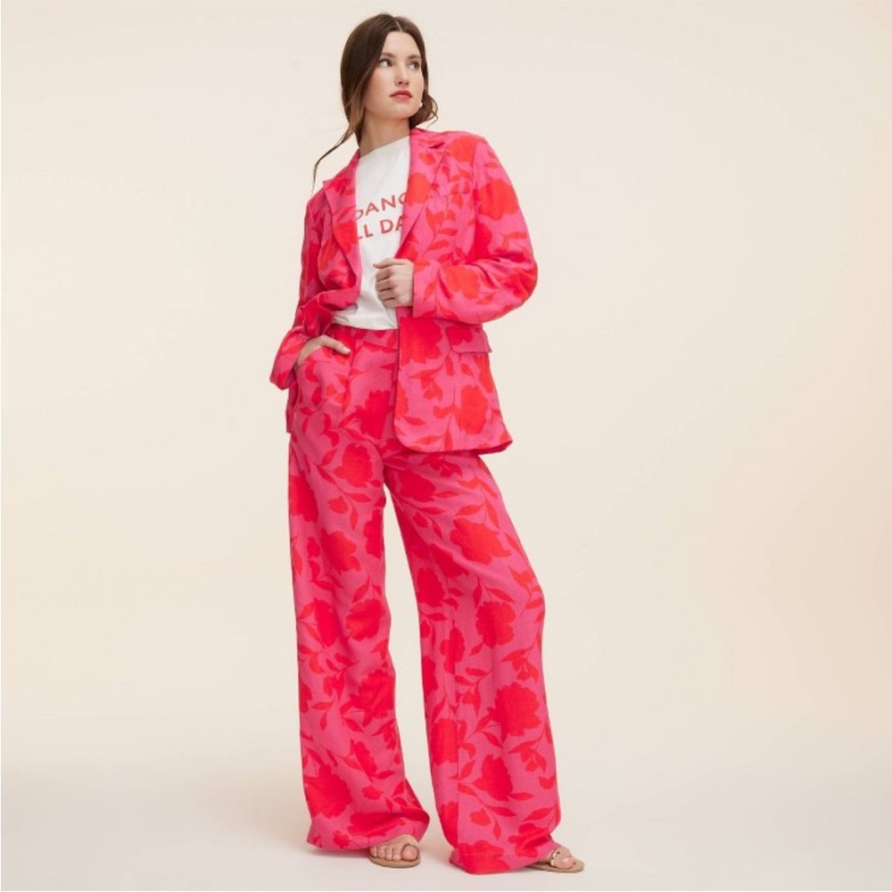 SOLD! Kate Spade Pink linen Pantsuit